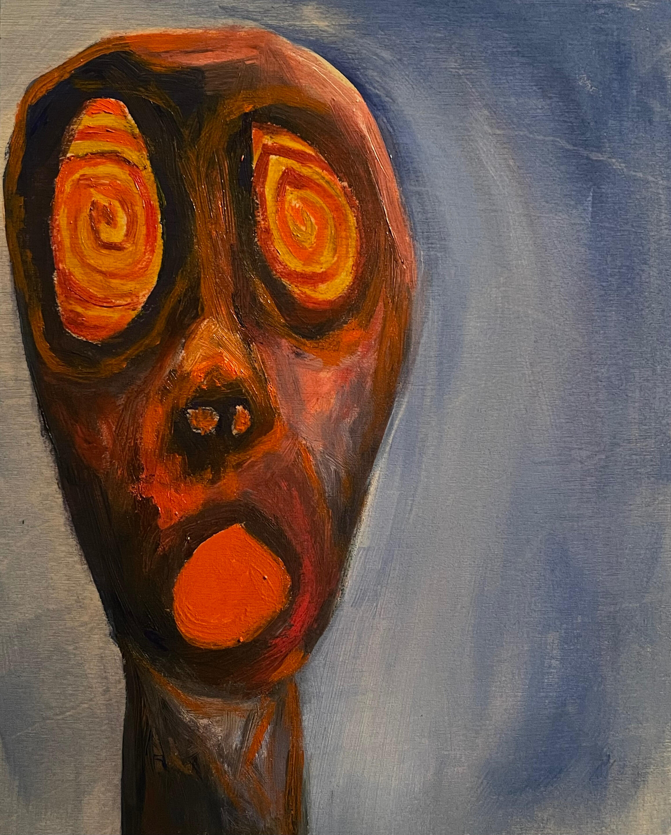 Siren Song, 8"x10" acrylic on wood, 2026