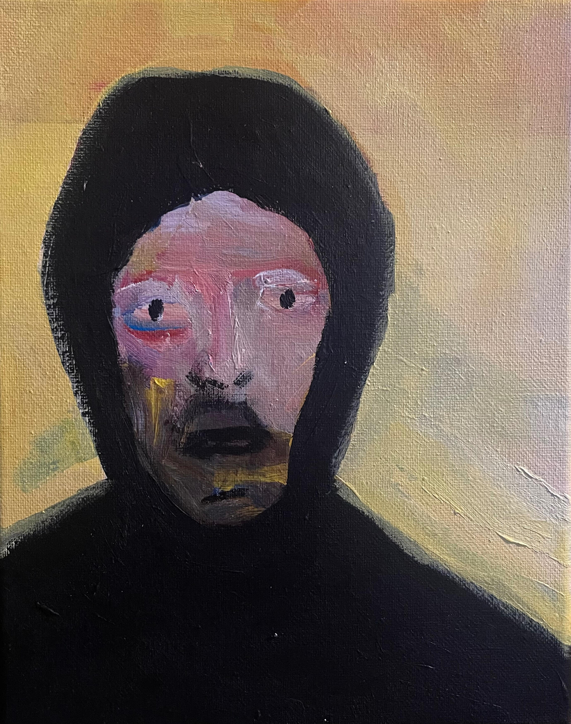 In a Fog, 8"x10" Acrylic on canvas, 2025
