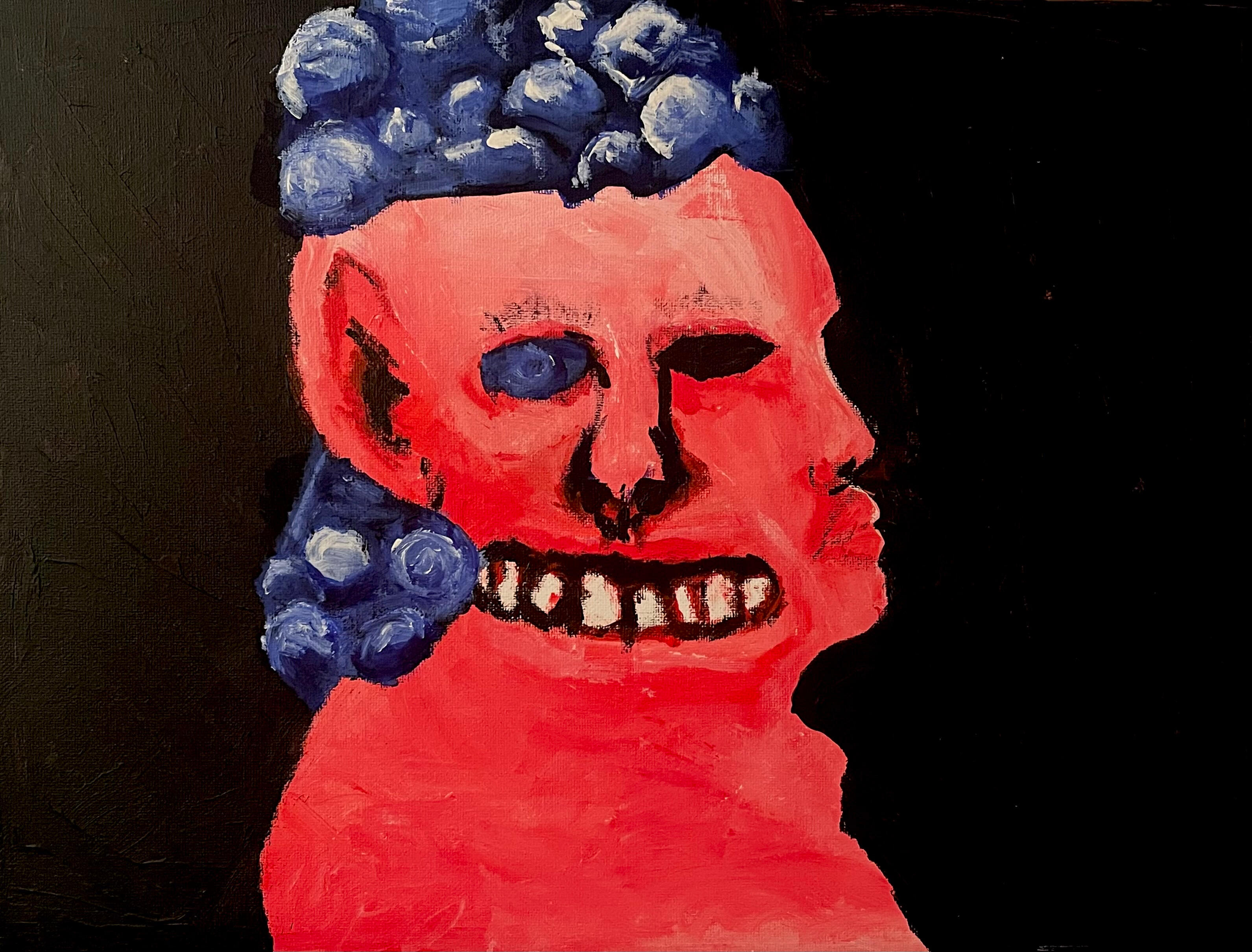 Basketcase, acrylic on canvas board, 2026