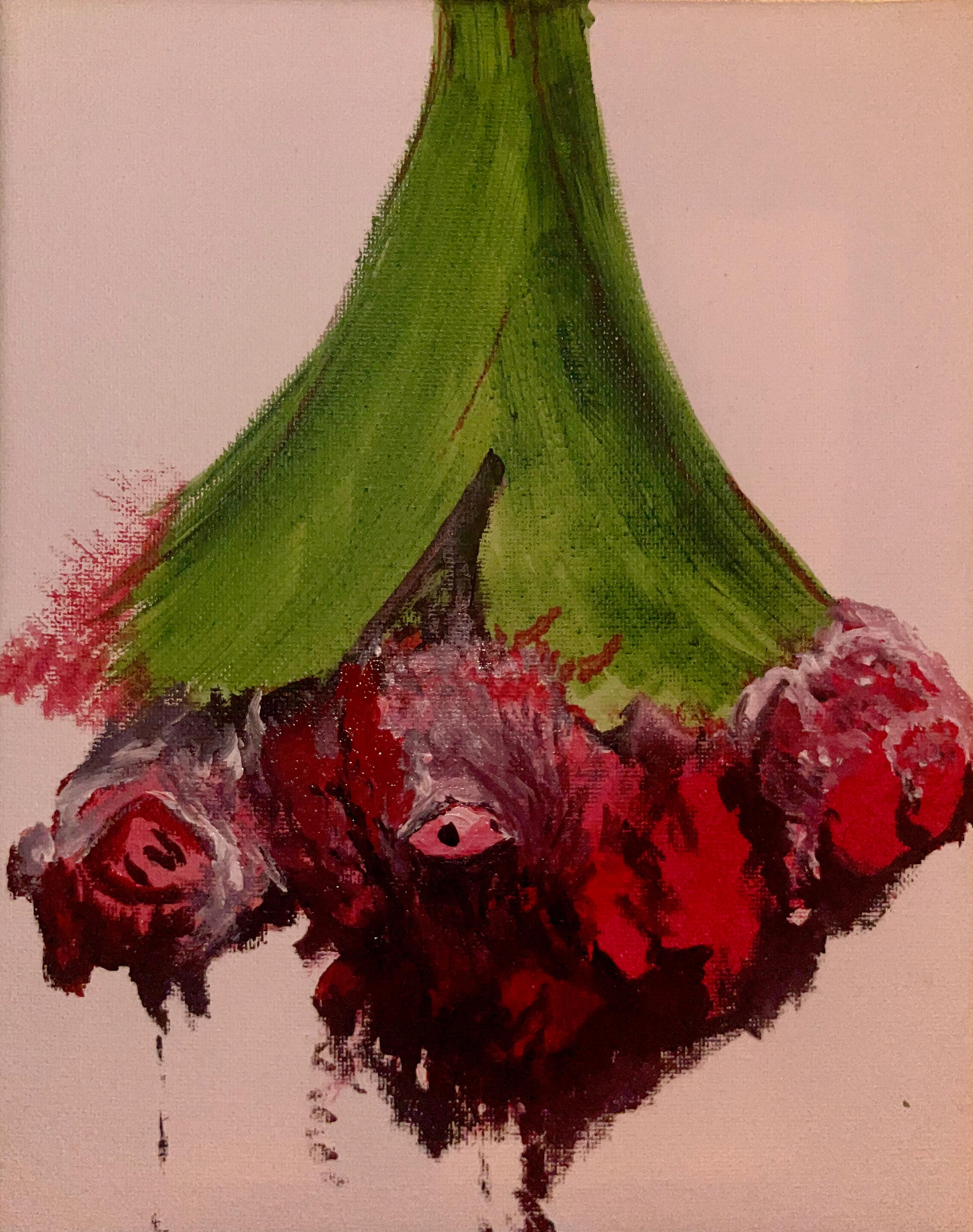 Flowerman 8"x10" acrylic on canvas, 2026